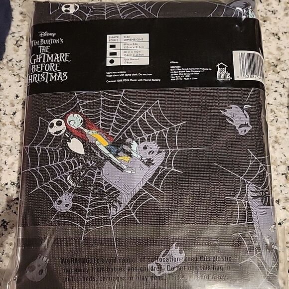 Disney Nightmare Before Christmas Tablecloth 60"X84" Jack Skellington Pu… - Picture 2 of 2